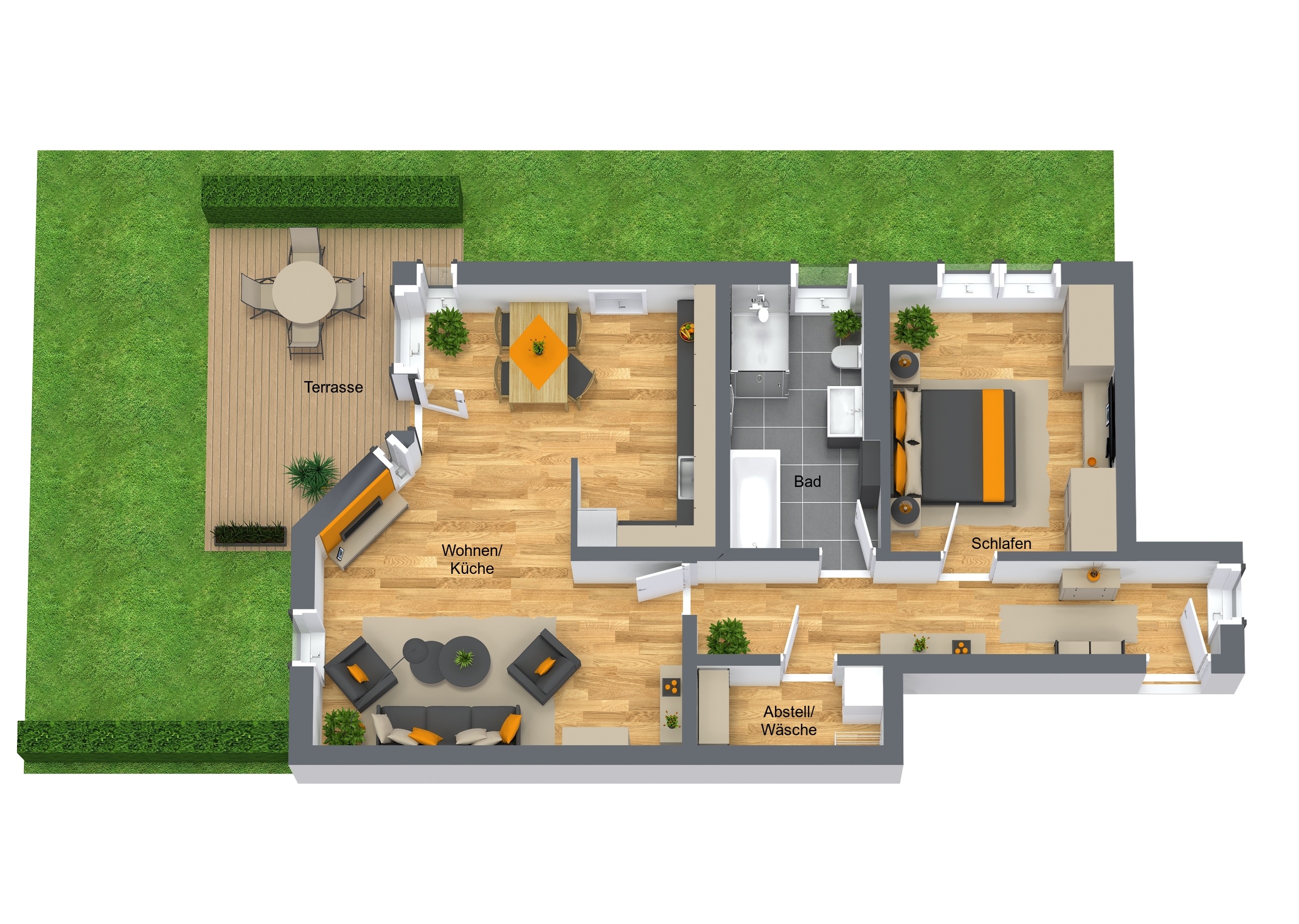 Mehrfamilienhäuser Bentwisch Hallershof - 2-Raum-Wohnung EG Mehrfamilienhäuser Bentwisch Hallershof - 2-Raum-Wohnung EG