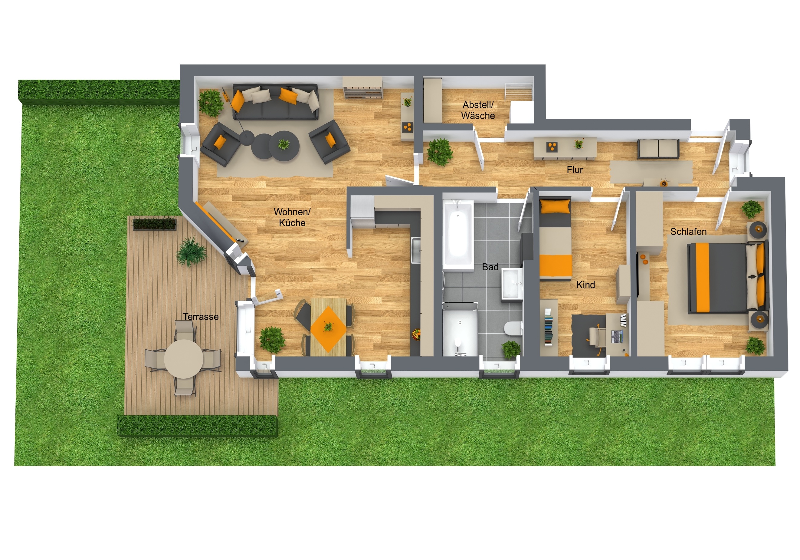 Mehrfamilienhäuser Bentwisch Hallershof - 3-Raum-Wohnung EG und OG Mehrfamilienhäuser Bentwisch Hallershof - 3-Raum-Wohnung EG und OG